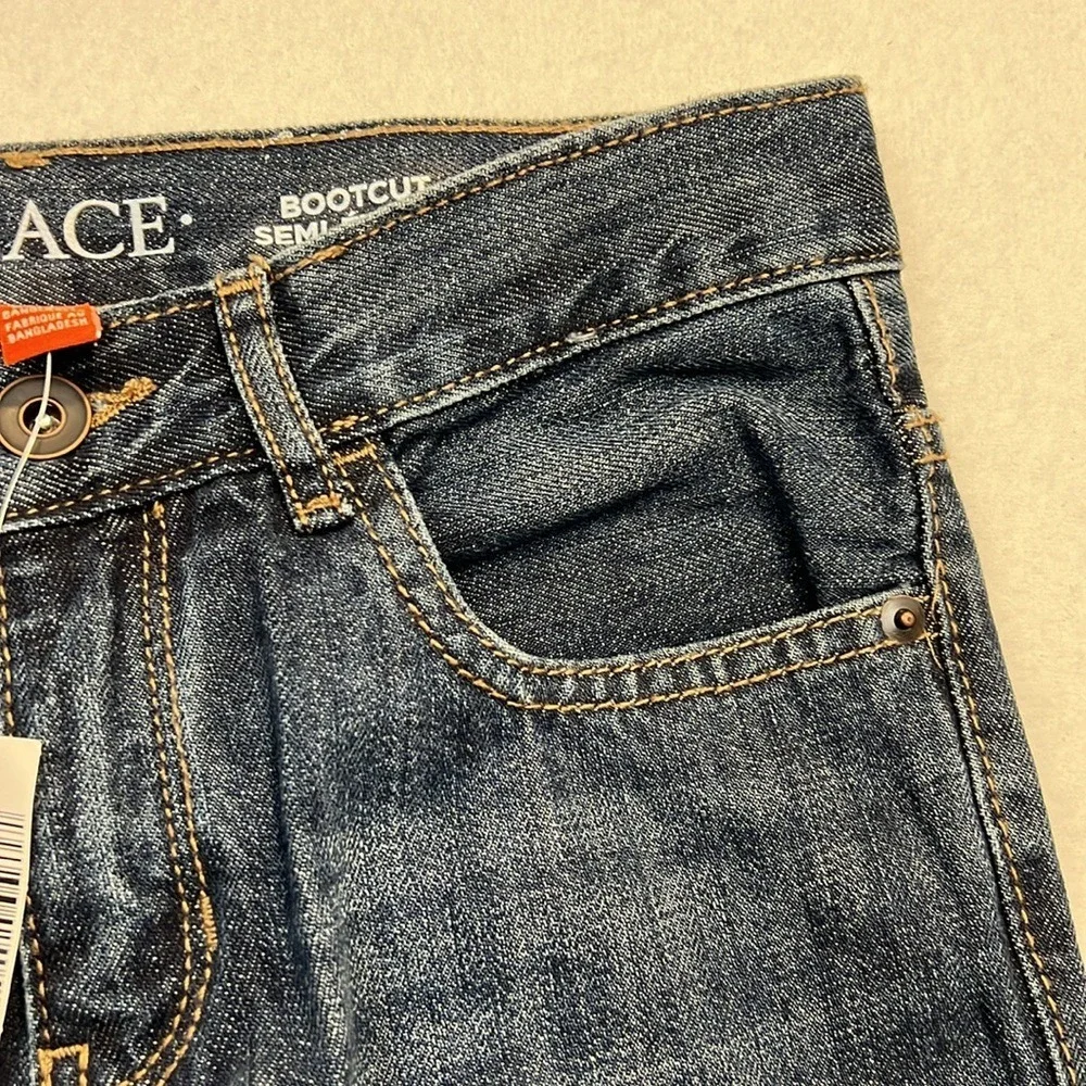 The Children's Place Bootcut Jeans Dark Wash Mid Rise 5 Pocket Classic Size 10